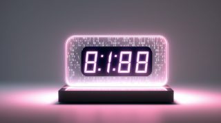 Neon Digital Clock Display