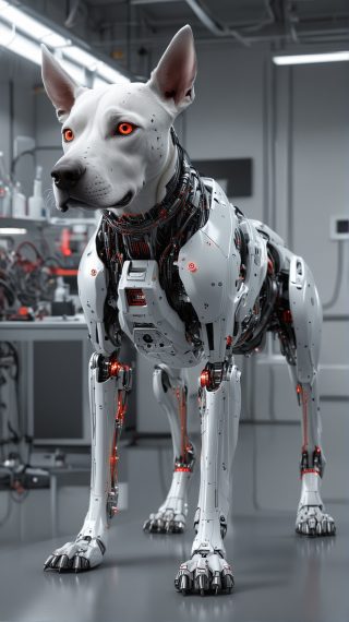 Robotic Dog Futuristic Stance
