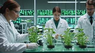 Scientists Analyzing Plant Growth