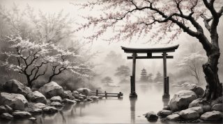 Tranquil Japanese Garden Scene
