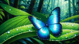 Vivid Blue Butterfly