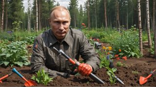 Vladimir Putin Gardening