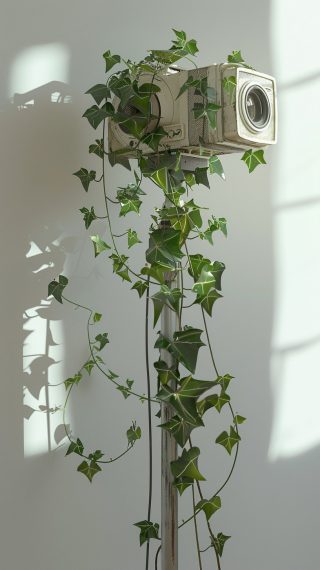 Projector Covered in Vines