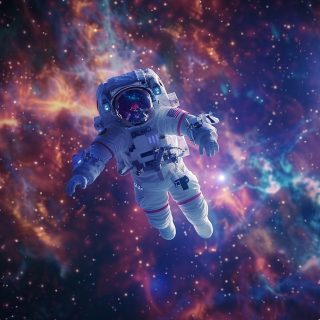 Astronaut Floating in Space