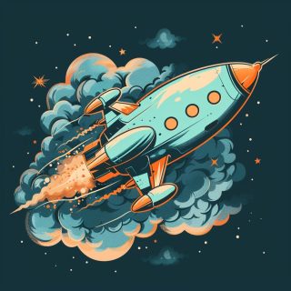 Rocket in Outer Space