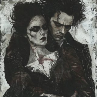 Gothic Couple Embrace146