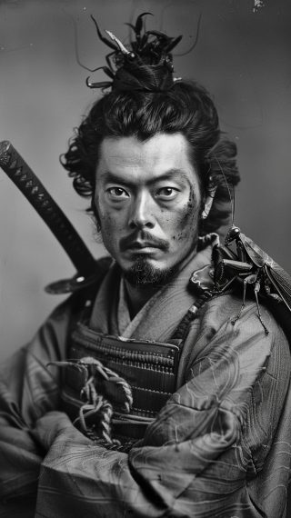 Samurai with Katana Sword