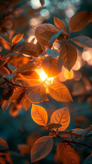 Sunlight Through Autumn Leaves