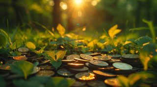 Sunlit Coins in Nature