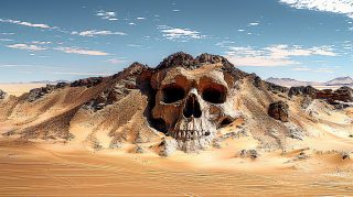 Skull Desert and Graffiti Portrait