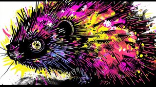 Abstract Vibrant Hedgehog