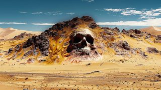 Skull Mountain in Desert