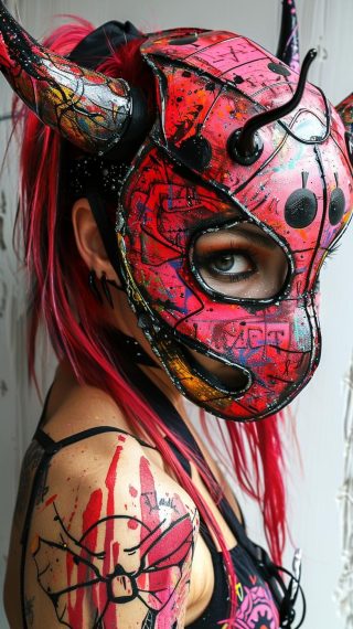 Intricate Masked Performer Portrait