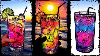Colorful Sunset Beverages